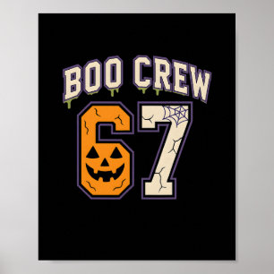 Póster Camiseta deportiva 67 Halloween Boo Crew Meme Brai