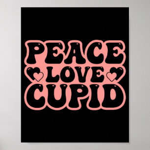 Póster Camiseta Día de San Valentín Cupido Amor Paz 