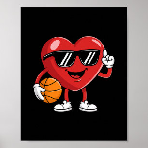 Póster Camiseta Día de San Valentín Sketll Niños Valentin
