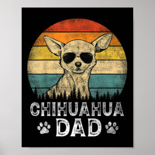 Póster Camiseta Día del Padre Amantes de Perros Chihuahua