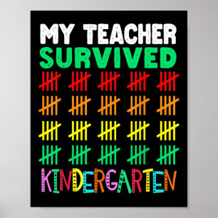 Póster Camiseta Días De Colegio Niños Disfraz 100º Día De