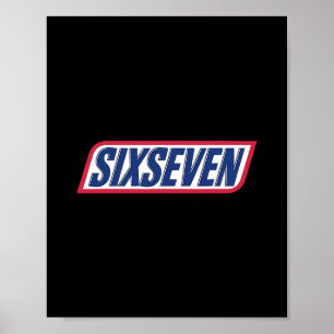 Póster Camiseta divertida 67 Seis Siete Meme para amantes