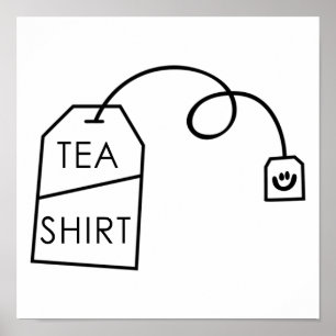 Póster Camiseta Divertida Adicto al Té Meme