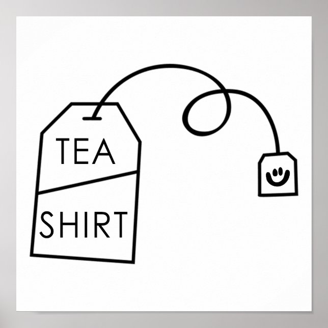 Póster Camiseta Divertida Adicto al Té Meme (Frente)