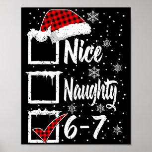 Póster Camiseta Divertida Bonita Traviesa 67 Navidad Rotu