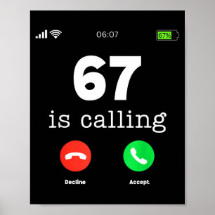 Póster Camiseta Divertida Clic 67 Está Llamando Meme Seis