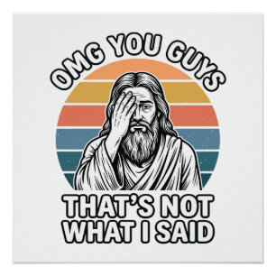 Póster Camiseta divertida con cita retro de Facepalm grab