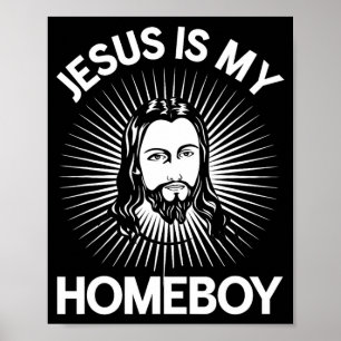 Póster Camiseta divertida cristiana Biblia Jesús es mi am