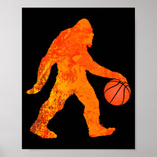 Póster Camiseta divertida de baloncesto de Bigfoot para n