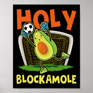 Póster Camiseta divertida de bloqueador de fútbol Holy Bl