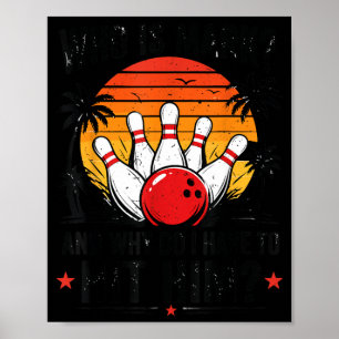 Póster Camiseta Divertida de Bolos Quién es Mark y Por Qu