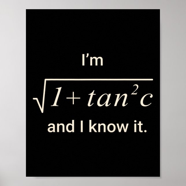Póster Camiseta divertida de broma matemática - Soy Sec C (Frente)