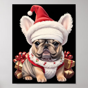 Póster Camiseta divertida de Bulldog Francés con sombrero