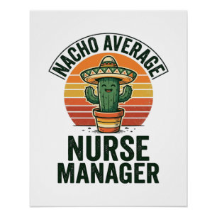 Póster Camiseta divertida de cactus para gerente de enfer
