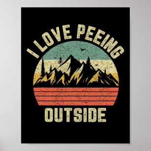 Póster Camiseta Divertida de Camping Hiking al Aire Libre