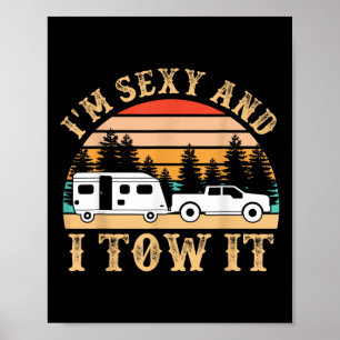 Póster Camiseta Divertida De Camping Rv Im Y Y La Remolco