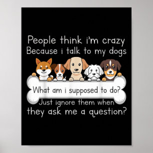 Póster Camiseta divertida de cita de perro hablando humor