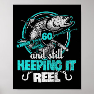 Póster Camiseta divertida de cumpleaños para pescador núm