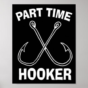 Póster Camiseta divertida de equipo de pesca a tiempo par