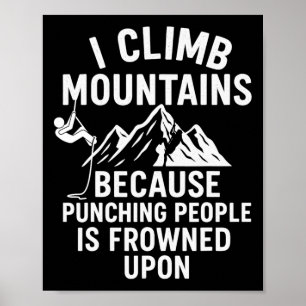 Póster Camiseta divertida de escalada en montaña – Escalo
