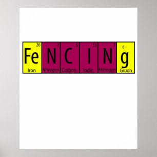 Póster Camiseta divertida de esgrima I Gif friki de eleme