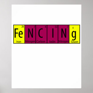 Póster Camiseta divertida de esgrima I Gif friki de eleme