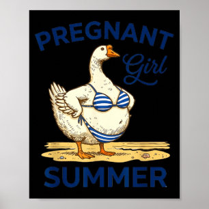 Póster Camiseta divertida de ganso de verano para chica e