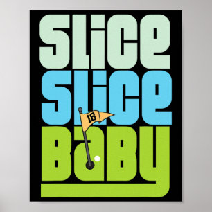 Póster Camiseta divertida de golf para bebé con juego de