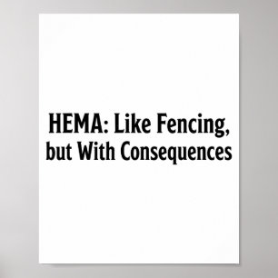 Póster Camiseta Divertida de HEMA - Como Esgrima Pero Con