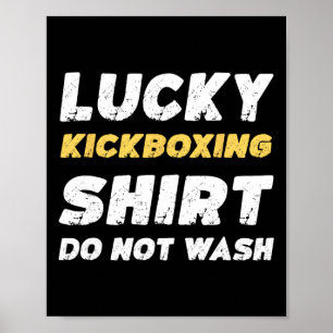 Póster Camiseta divertida de kickboxing patada afortunada