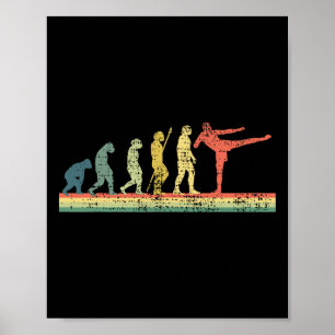 Póster Camiseta divertida de la evolución del kickboxing