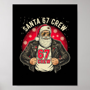 Póster Camiseta divertida de la tripulación de Santa 67 c
