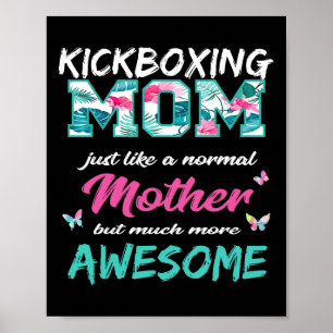 Póster Camiseta divertida de mamá de kickboxing Deportes