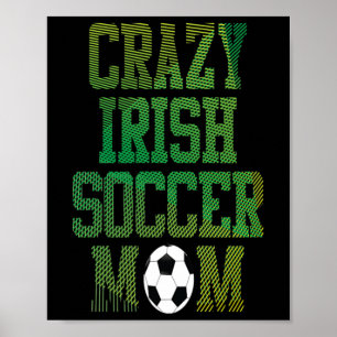 Póster Camiseta Divertida de Mamá Futbolista para Mujer C
