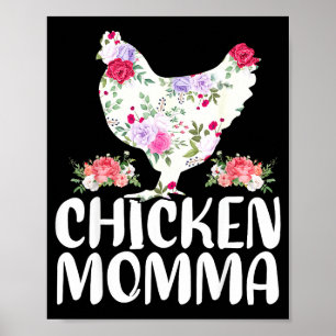 Póster Camiseta divertida de mamá pollo para mujeres día 