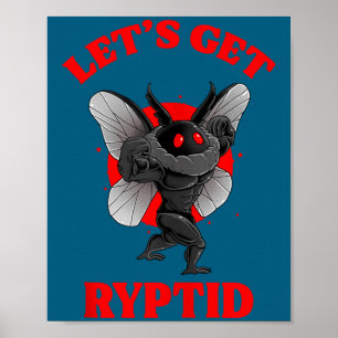 Póster Camiseta divertida de Mothman para gimnasio Crypti