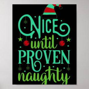 Póster Camiseta Divertida De Navidad Buena Hasta Que Se D