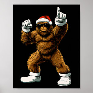 Póster Camiseta divertida de Navidad con gráfico de Bigfo