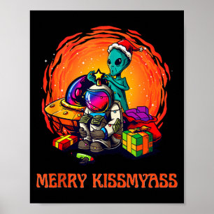 Póster Camiseta Divertida de Navidad de Alien _ Feliz Bes