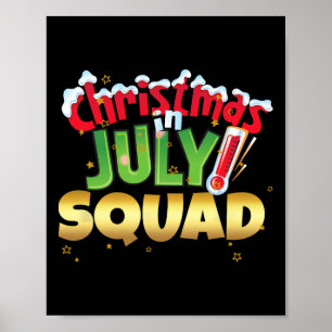 Póster Camiseta divertida de Navidad en julio para grupo