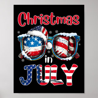 Póster Camiseta Divertida De Navidad En Julio Vacaciones