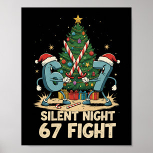 Póster Camiseta divertida de Navidad Lucha silenciosa 67