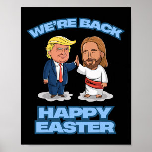 Póster Camiseta divertida de Pascua de Trump Jesús Trump 