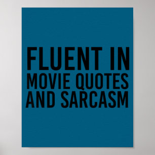 Póster Camiseta Divertida de Películas Fluídas y Sarcasmo