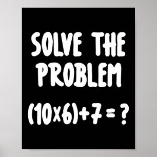 Póster Camiseta divertida de profesor de matemáticas Brai