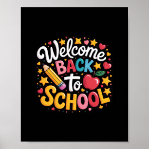 Póster Camiseta Divertida de Regreso a la Escuela para Ni