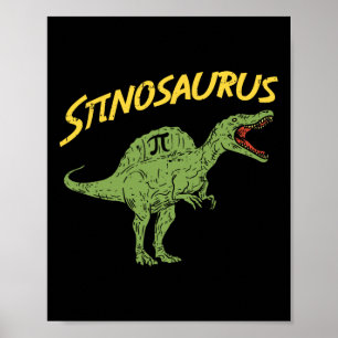 Póster Camiseta divertida de Spinosaurus Pi Day Regalo de