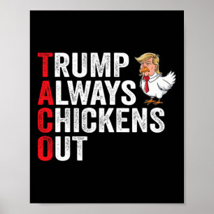Póster Camiseta divertida de taco Trump Tee Trump siempre