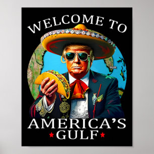 Póster Camiseta Divertida de Trump Nacho Gulf No More Tru
