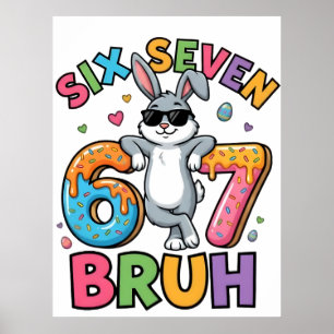 Póster Camiseta divertida del meme del conejo de Pascua S